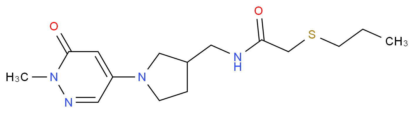 N-{[1-(1-methyl-6-oxo-1,6-dihydro-4-pyridazinyl)-3-pyrrolidinyl]methyl}-2-(propylthio)acetamide_Molecular_structure_CAS_)