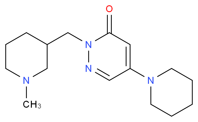2-[(1-methylpiperidin-3-yl)methyl]-5-piperidin-1-ylpyridazin-3(2H)-one_Molecular_structure_CAS_)