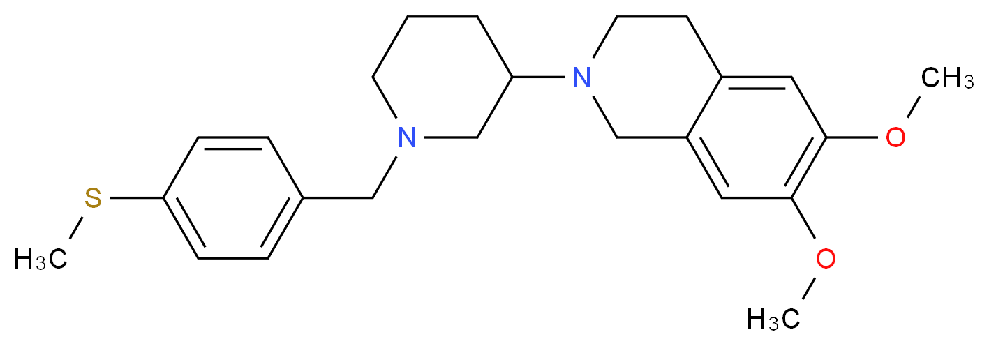 6,7-dimethoxy-2-{1-[4-(methylthio)benzyl]-3-piperidinyl}-1,2,3,4-tetrahydroisoquinoline_Molecular_structure_CAS_)