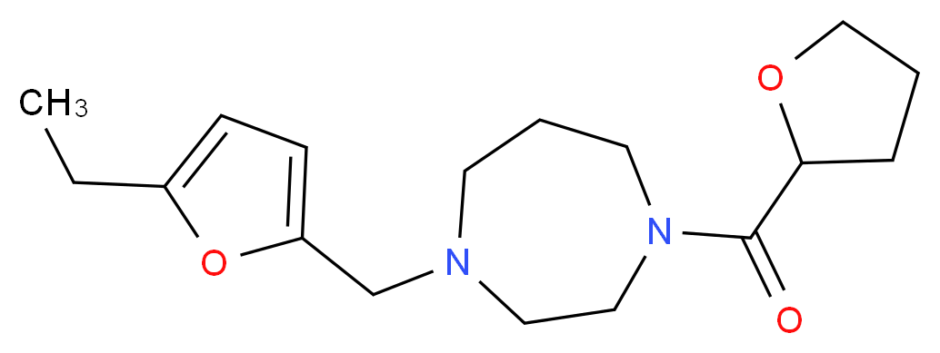 1-[(5-ethyl-2-furyl)methyl]-4-(tetrahydrofuran-2-ylcarbonyl)-1,4-diazepane_Molecular_structure_CAS_)