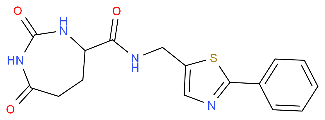 2,7-dioxo-N-[(2-phenyl-1,3-thiazol-5-yl)methyl]-1,3-diazepane-4-carboxamide_Molecular_structure_CAS_)