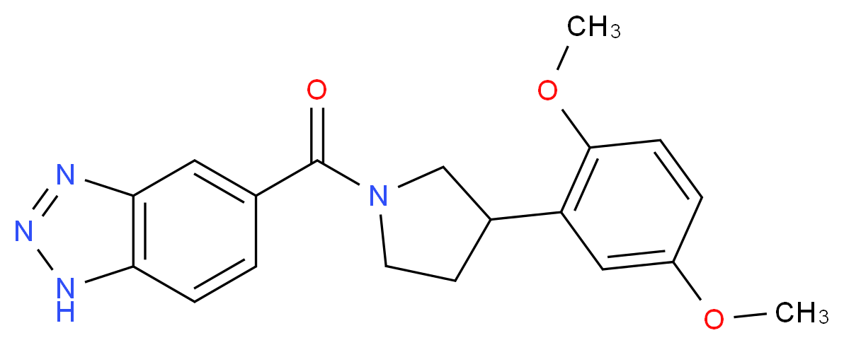 5-{[3-(2,5-dimethoxyphenyl)-1-pyrrolidinyl]carbonyl}-1H-1,2,3-benzotriazole_Molecular_structure_CAS_)