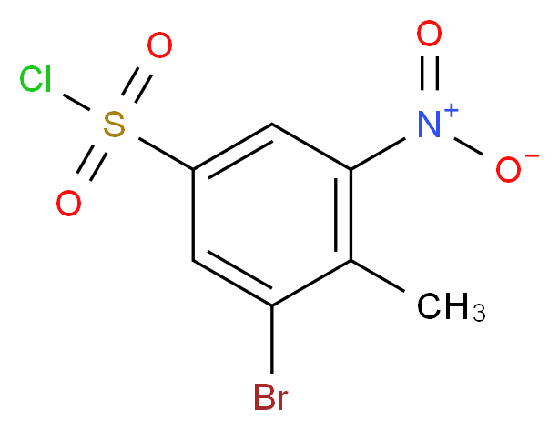 3-bromo-4-methyl-5-nitrobenzene-1-sulfonyl chloride_Molecular_structure_CAS_)