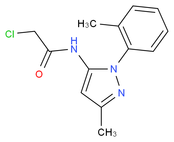 2-chloro-N-[3-methyl-1-(2-methylphenyl)-1H-pyrazol-5-yl]acetamide_Molecular_structure_CAS_)