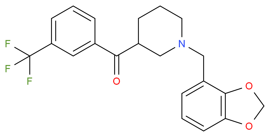 [1-(1,3-benzodioxol-4-ylmethyl)-3-piperidinyl][3-(trifluoromethyl)phenyl]methanone_Molecular_structure_CAS_)