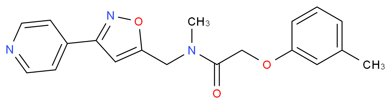N-methyl-2-(3-methylphenoxy)-N-{[3-(4-pyridinyl)-5-isoxazolyl]methyl}acetamide_Molecular_structure_CAS_)