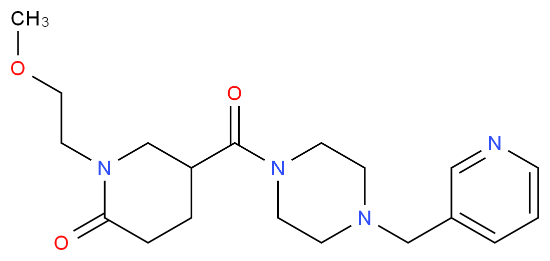 1-(2-methoxyethyl)-5-{[4-(3-pyridinylmethyl)-1-piperazinyl]carbonyl}-2-piperidinone_Molecular_structure_CAS_)