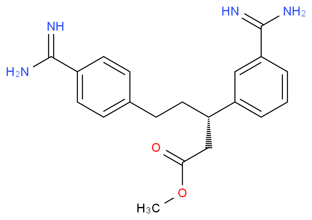 +/-METHYL 4-(AMINOIMINOMETHYL)-BETA-[3- INH (AMINOIMINO)PHENYL]BENZENE PENTANOATE_Molecular_structure_CAS_)