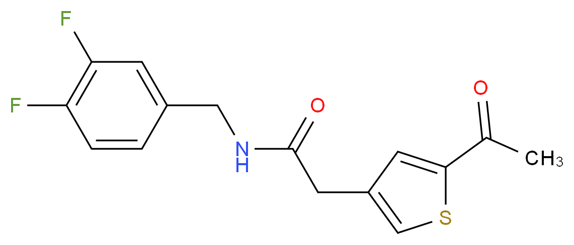 2-(5-acetyl-3-thienyl)-N-(3,4-difluorobenzyl)acetamide_Molecular_structure_CAS_)