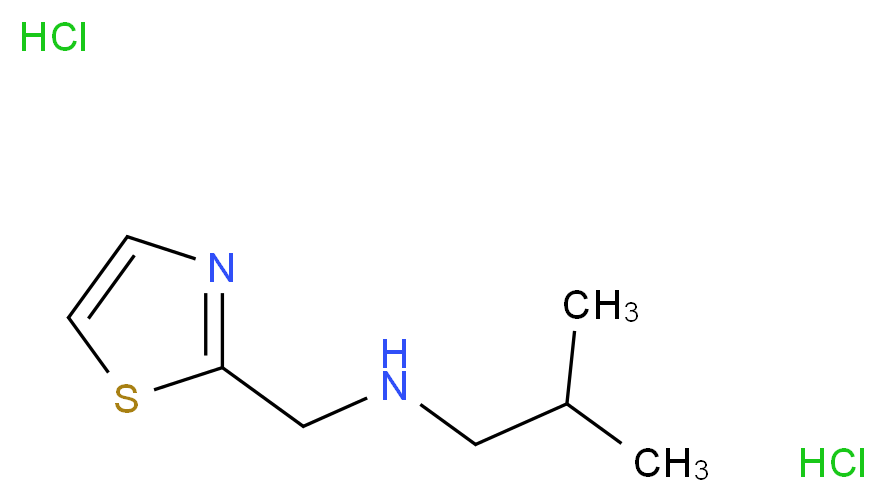 2-Methyl-N-(1,3-thiazol-2-ylmethyl)propan-1-amine dihydrochloride_Molecular_structure_CAS_)