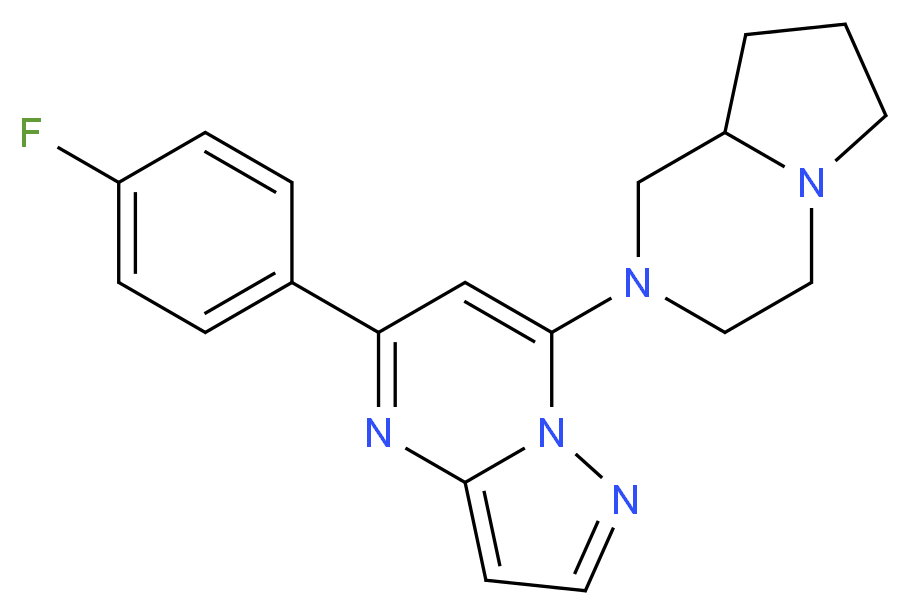 5-(4-fluorophenyl)-7-(hexahydropyrrolo[1,2-a]pyrazin-2(1H)-yl)pyrazolo[1,5-a]pyrimidine_Molecular_structure_CAS_)