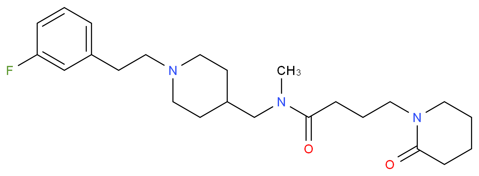 N-({1-[2-(3-fluorophenyl)ethyl]-4-piperidinyl}methyl)-N-methyl-4-(2-oxo-1-piperidinyl)butanamide_Molecular_structure_CAS_)
