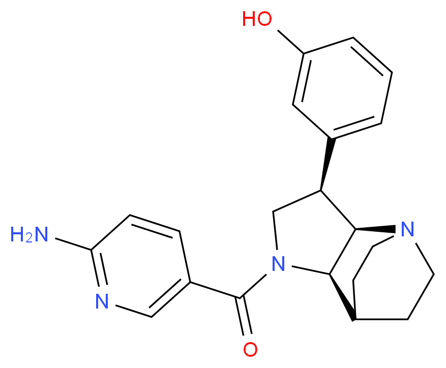 3-{(3R*,3aR*,7aR*)-1-[(6-aminopyridin-3-yl)carbonyl]octahydro-4,7-ethanopyrrolo[3,2-b]pyridin-3-yl}phenol_Molecular_structure_CAS_)