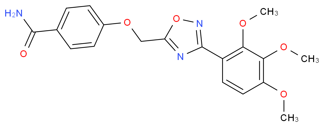 4-{[3-(2,3,4-trimethoxyphenyl)-1,2,4-oxadiazol-5-yl]methoxy}benzamide_Molecular_structure_CAS_)