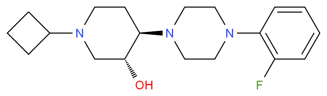 (3R*,4R*)-1-cyclobutyl-4-[4-(2-fluorophenyl)-1-piperazinyl]-3-piperidinol_Molecular_structure_CAS_)