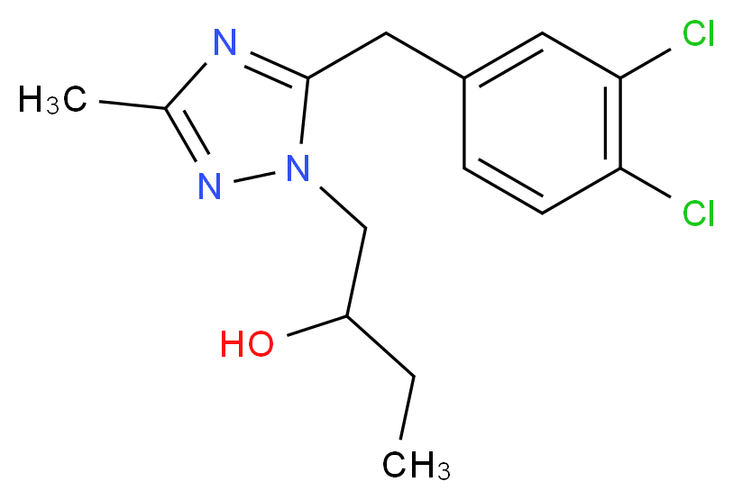 1-[5-(3,4-dichlorobenzyl)-3-methyl-1H-1,2,4-triazol-1-yl]butan-2-ol_Molecular_structure_CAS_)