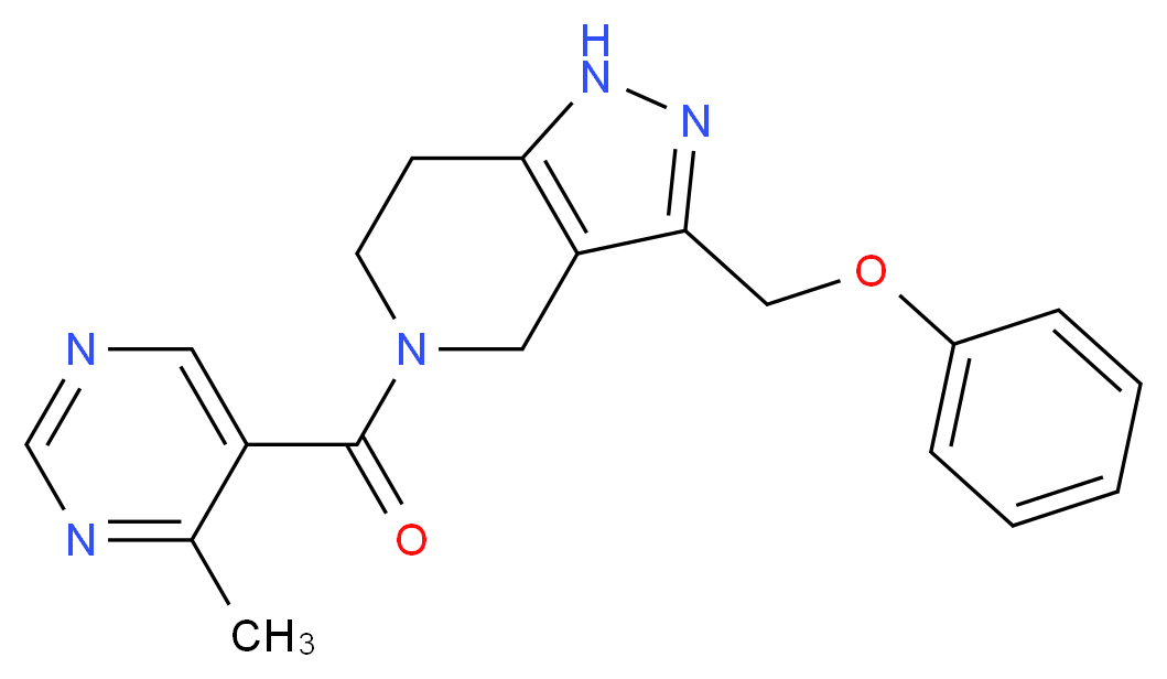 5-[(4-methylpyrimidin-5-yl)carbonyl]-3-(phenoxymethyl)-4,5,6,7-tetrahydro-1H-pyrazolo[4,3-c]pyridine_Molecular_structure_CAS_)