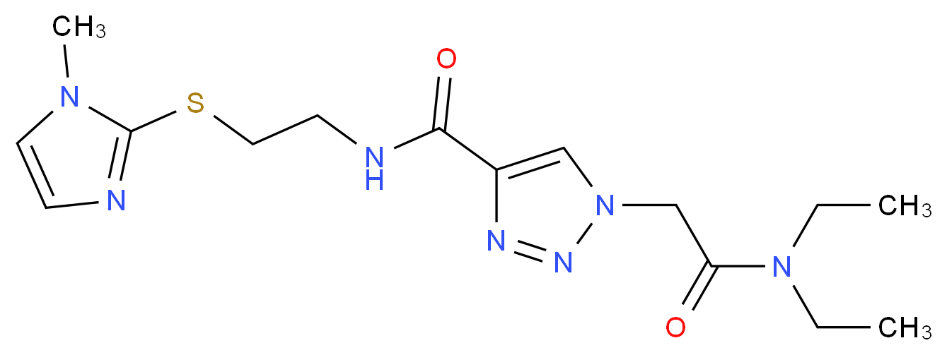 1-[2-(diethylamino)-2-oxoethyl]-N-{2-[(1-methyl-1H-imidazol-2-yl)thio]ethyl}-1H-1,2,3-triazole-4-carboxamide_Molecular_structure_CAS_)