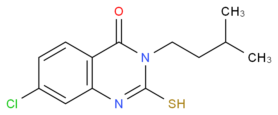 7-chloro-2-mercapto-3-(3-methylbutyl)quinazolin-4(3H)-one_Molecular_structure_CAS_)
