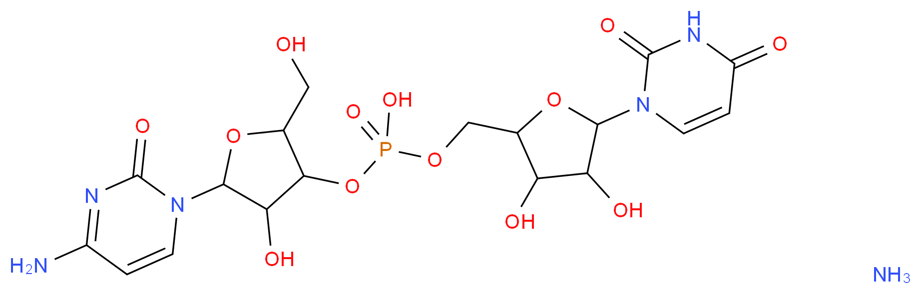 Cytidylyl(3′→5′)uridine ammonium salt_Molecular_structure_CAS_27552-97-2)