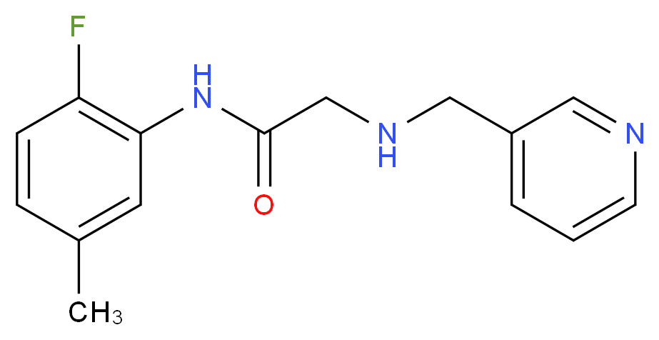N-(2-fluoro-5-methylphenyl)-2-[(pyridin-3-ylmethyl)amino]acetamide_Molecular_structure_CAS_)
