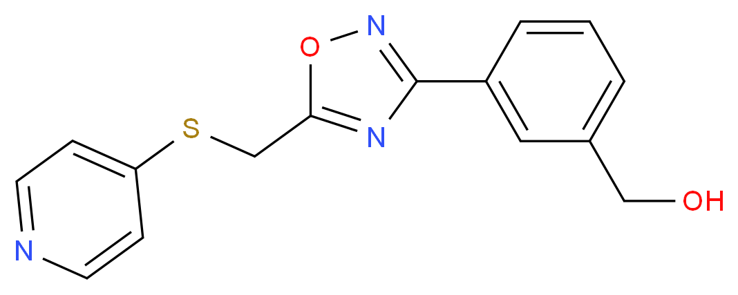 (3-{5-[(4-pyridinylthio)methyl]-1,2,4-oxadiazol-3-yl}phenyl)methanol_Molecular_structure_CAS_)