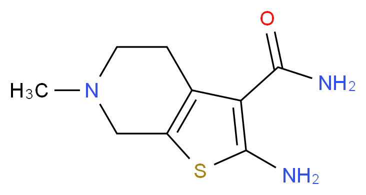 2-Amino-6-methyl-4,5,6,7-tetrahydro-thieno[2,3-c]-pyridine-3-carboxylic acid amide_Molecular_structure_CAS_24248-69-9)