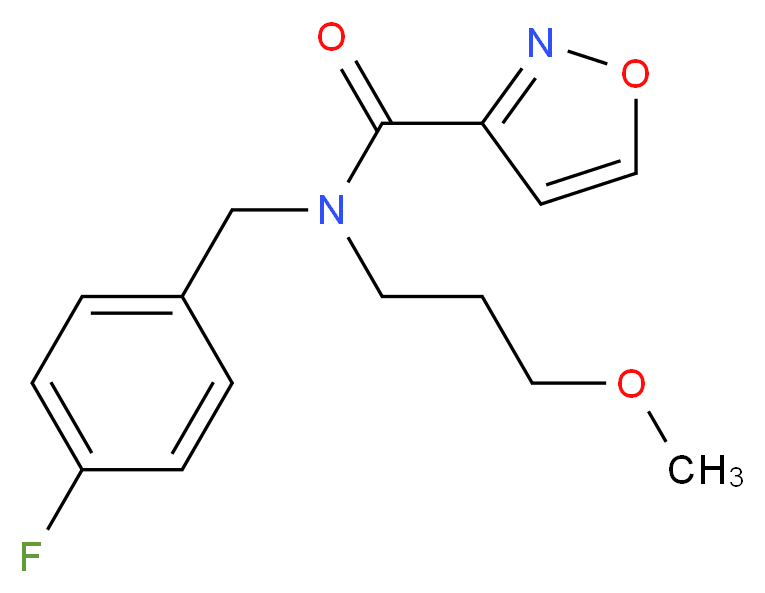 N-(4-fluorobenzyl)-N-(3-methoxypropyl)isoxazole-3-carboxamide_Molecular_structure_CAS_)