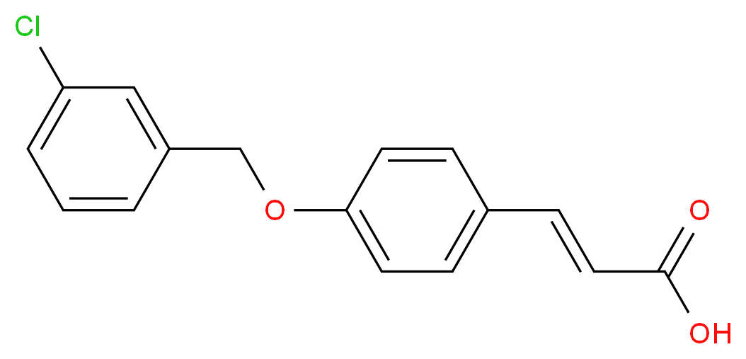 3-{4-[(3-Chlorobenzyl)oxy]phenyl}acrylic acid_Molecular_structure_CAS_385383-37-9)