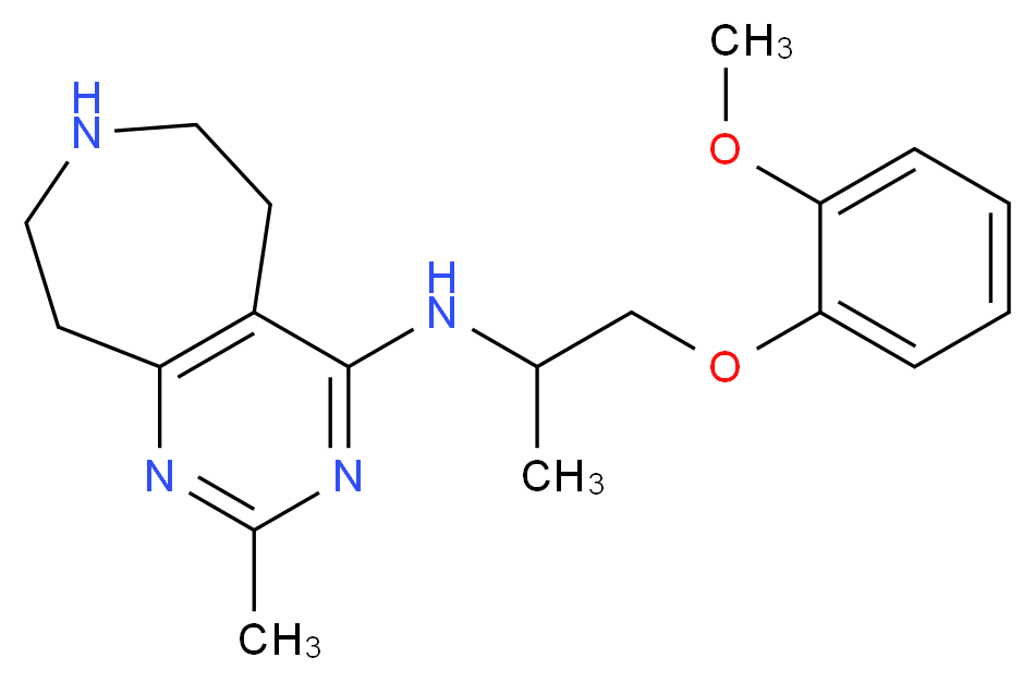 N-[2-(2-methoxyphenoxy)-1-methylethyl]-2-methyl-6,7,8,9-tetrahydro-5H-pyrimido[4,5-d]azepin-4-amine_Molecular_structure_CAS_)
