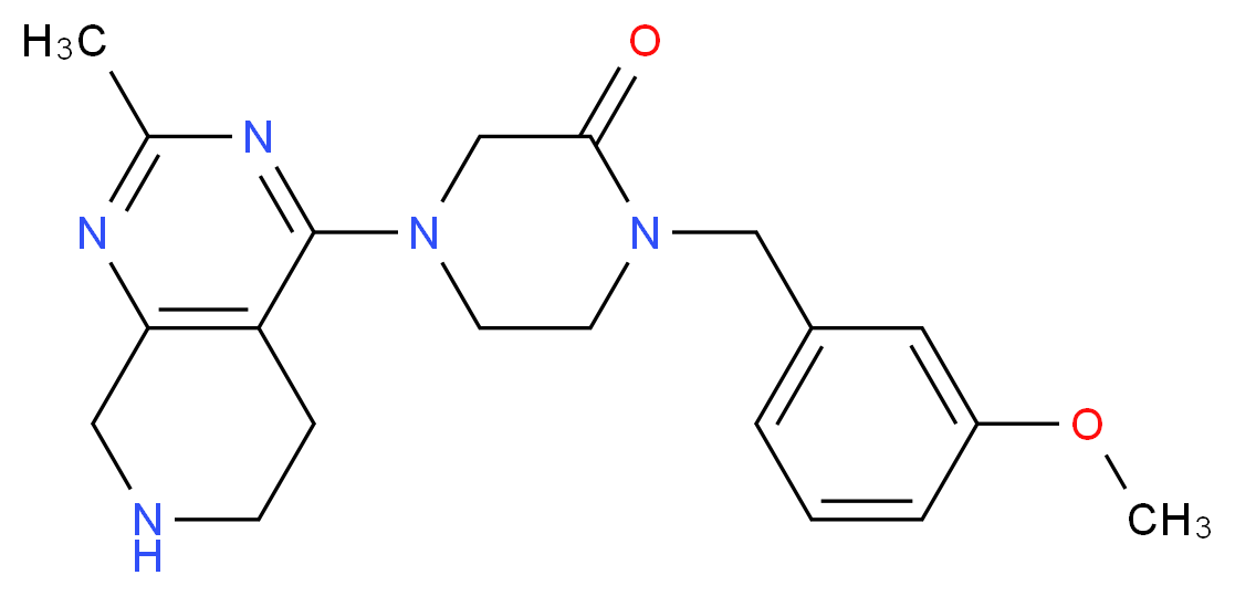 1-(3-methoxybenzyl)-4-(2-methyl-5,6,7,8-tetrahydropyrido[3,4-d]pyrimidin-4-yl)piperazin-2-one_Molecular_structure_CAS_)