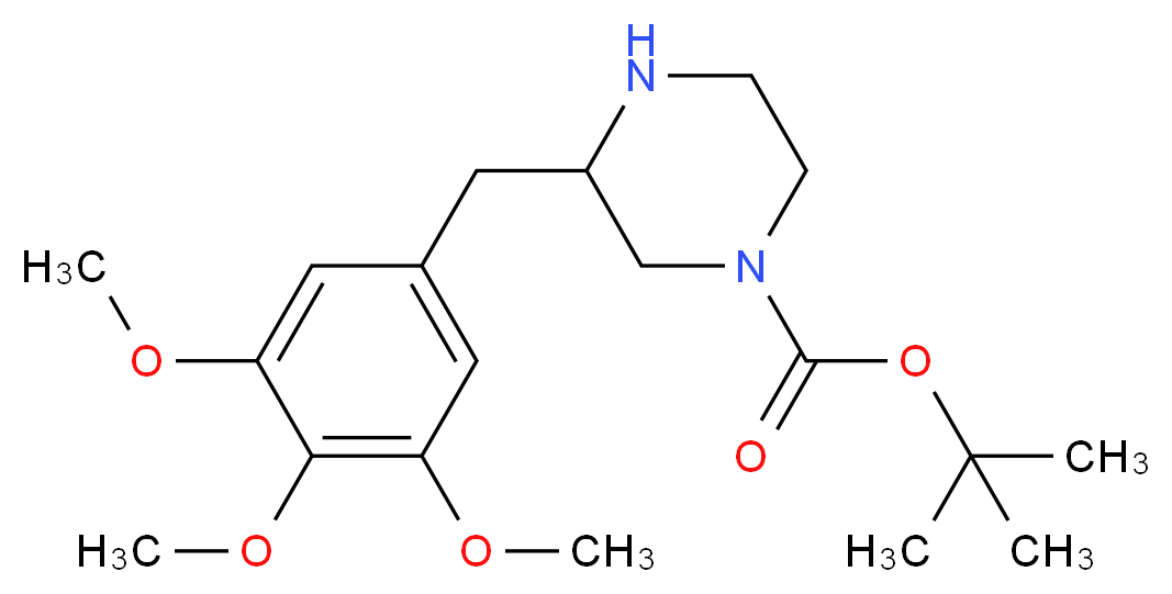 3-(3,4,5-TRIMETHOXY-BENZYL)-PIPERAZINE-1-CARBOXYLIC ACID TERT-BUTYL ESTER_Molecular_structure_CAS_)