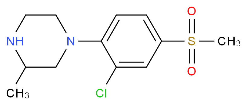 1-[2-Chloro-4-(methylsulphonyl)phenyl]-3-methylpiperazine_Molecular_structure_CAS_)
