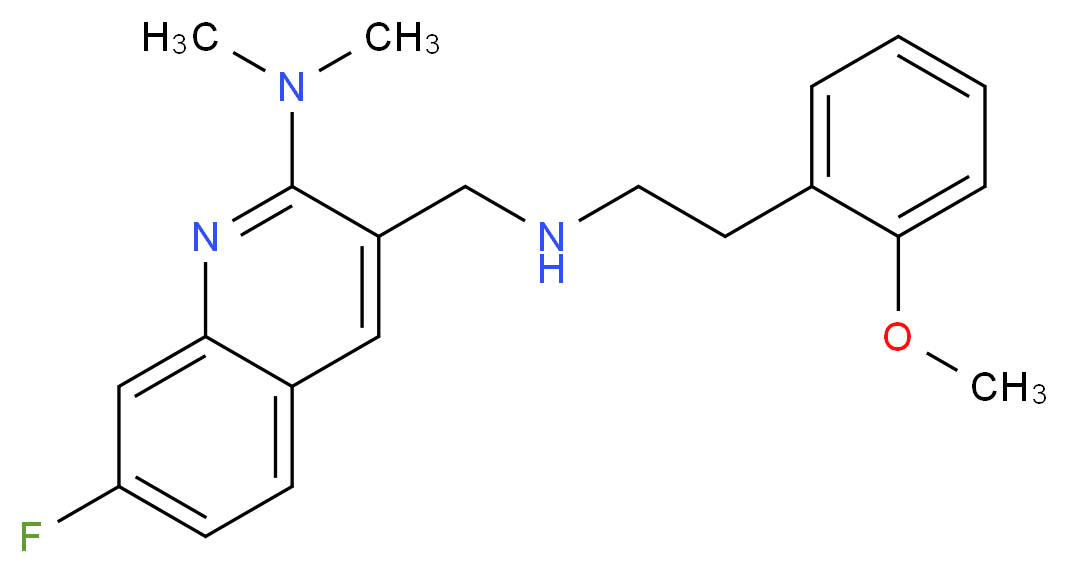 7-fluoro-3-({[2-(2-methoxyphenyl)ethyl]amino}methyl)-N,N-dimethyl-2-quinolinamine_Molecular_structure_CAS_)