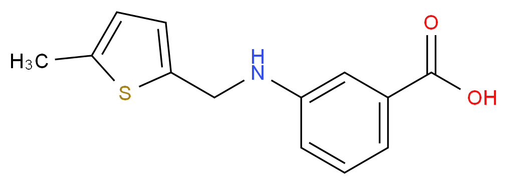 3-{[(5-methyl-2-thienyl)methyl]amino}benzoic acid_Molecular_structure_CAS_869950-50-5)