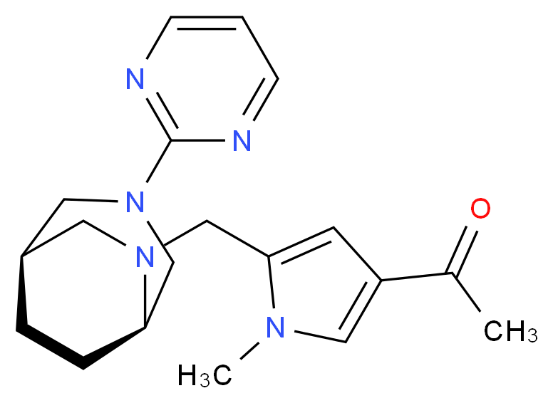 1-(1-methyl-5-{[(1R*,5R*)-3-(2-pyrimidinyl)-3,6-diazabicyclo[3.2.2]non-6-yl]methyl}-1H-pyrrol-3-yl)ethanone_Molecular_structure_CAS_)