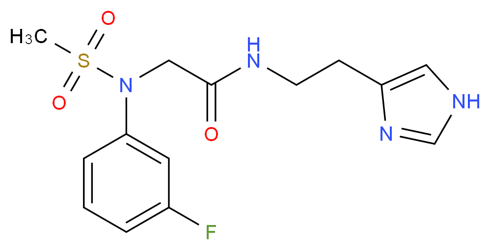 2-[(3-fluorophenyl)(methylsulfonyl)amino]-N-[2-(1H-imidazol-4-yl)ethyl]acetamide_Molecular_structure_CAS_)
