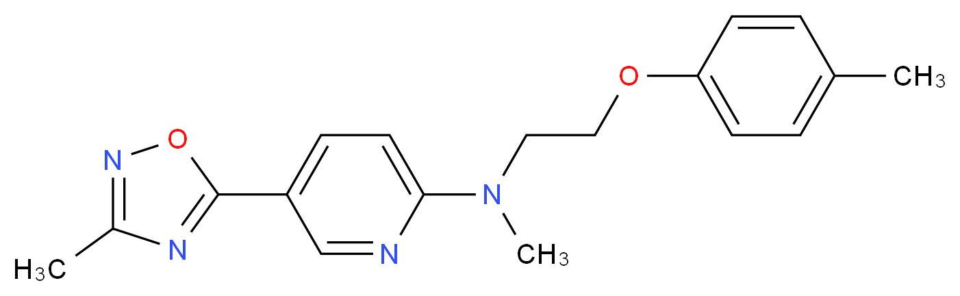 N-methyl-5-(3-methyl-1,2,4-oxadiazol-5-yl)-N-[2-(4-methylphenoxy)ethyl]-2-pyridinamine_Molecular_structure_CAS_)
