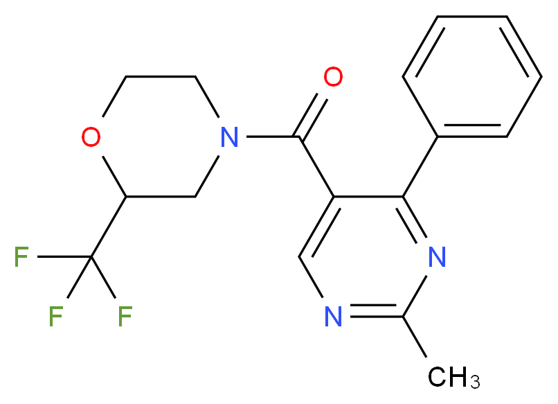 4-[(2-methyl-4-phenylpyrimidin-5-yl)carbonyl]-2-(trifluoromethyl)morpholine_Molecular_structure_CAS_)