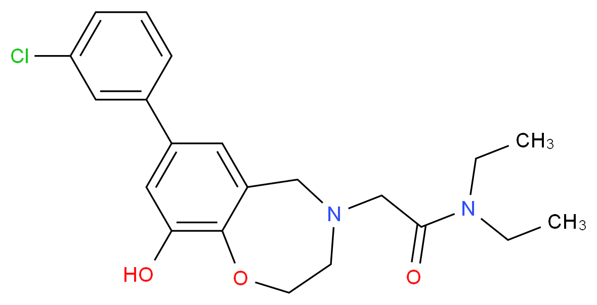 2-[7-(3-chlorophenyl)-9-hydroxy-2,3-dihydro-1,4-benzoxazepin-4(5H)-yl]-N,N-diethylacetamide_Molecular_structure_CAS_)