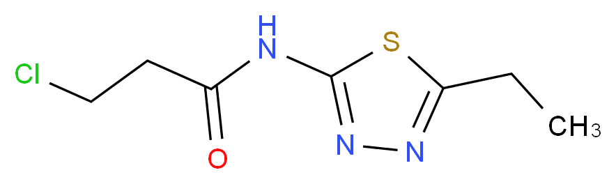3-chloro-N-(5-ethyl-1,3,4-thiadiazol-2-yl)propanamide_Molecular_structure_CAS_391864-01-0)