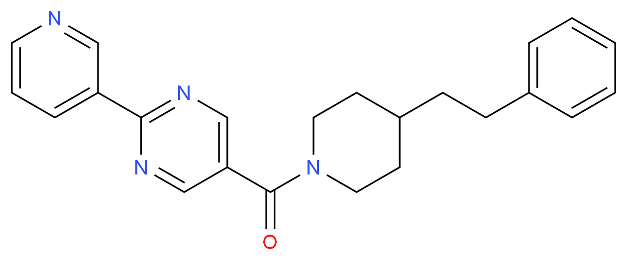 5-{[4-(2-phenylethyl)-1-piperidinyl]carbonyl}-2-(3-pyridinyl)pyrimidine_Molecular_structure_CAS_)