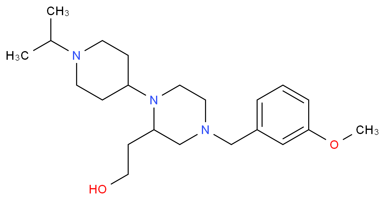 2-[1-(1-isopropyl-4-piperidinyl)-4-(3-methoxybenzyl)-2-piperazinyl]ethanol_Molecular_structure_CAS_)