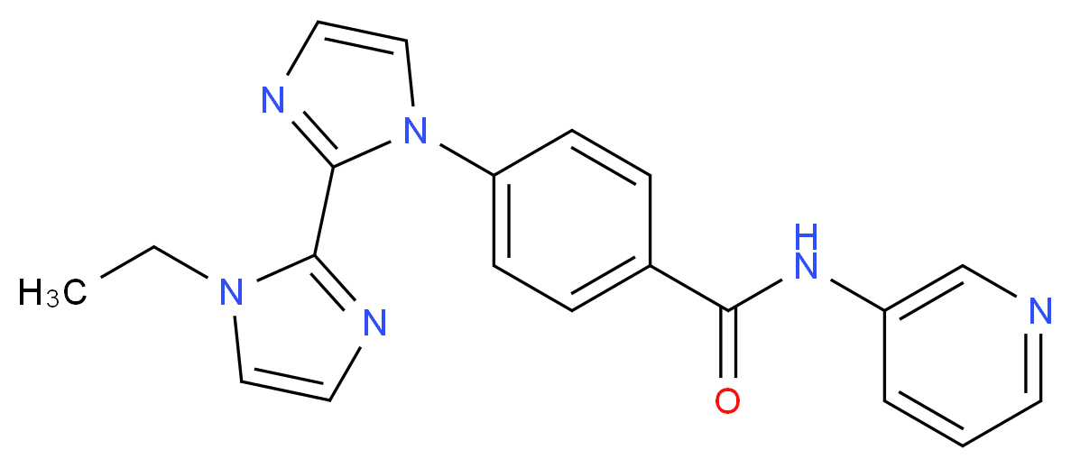 4-(1'-ethyl-1H,1'H-2,2'-biimidazol-1-yl)-N-pyridin-3-ylbenzamide_Molecular_structure_CAS_)