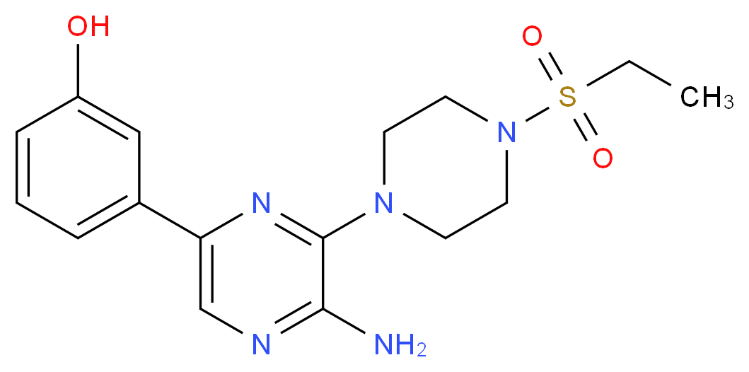 3-{5-amino-6-[4-(ethylsulfonyl)piperazin-1-yl]pyrazin-2-yl}phenol_Molecular_structure_CAS_)