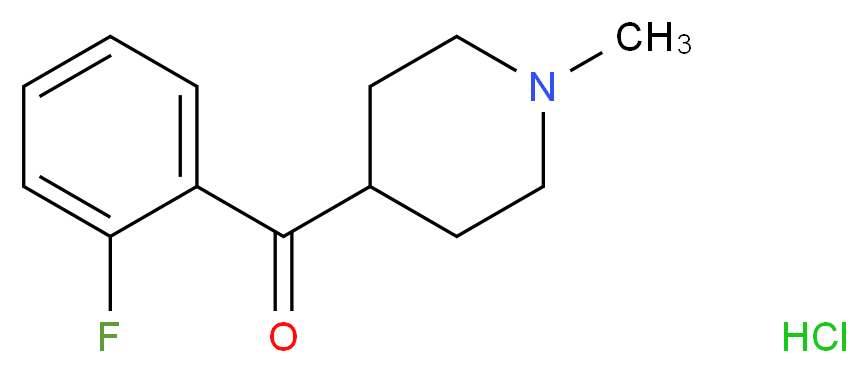 (2-Fluorophenyl)(1-methyl-4-piperidinyl)-methanone Hydrochloride_Molecular_structure_CAS_64671-30-3)