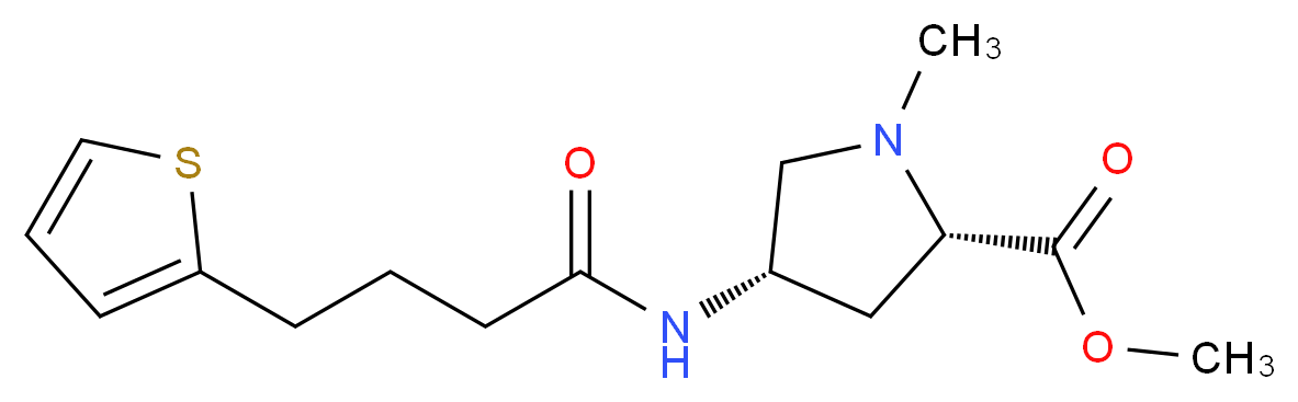 methyl (2S,4S)-1-methyl-4-{[4-(2-thienyl)butanoyl]amino}pyrrolidine-2-carboxylate_Molecular_structure_CAS_)