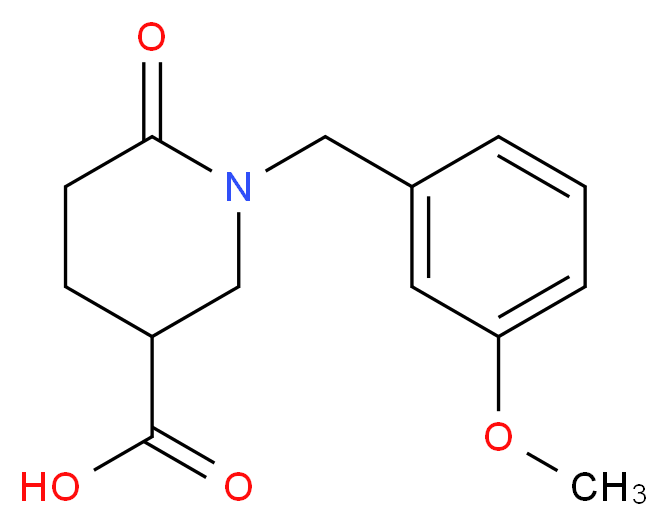 1-(3-methoxybenzyl)-6-oxo-3-piperidinecarboxylic acid_Molecular_structure_CAS_)