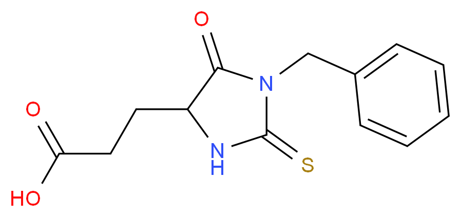 3-(1-benzyl-5-oxo-2-thioxoimidazolidin-4-yl)propanoic acid_Molecular_structure_CAS_52689-20-0)