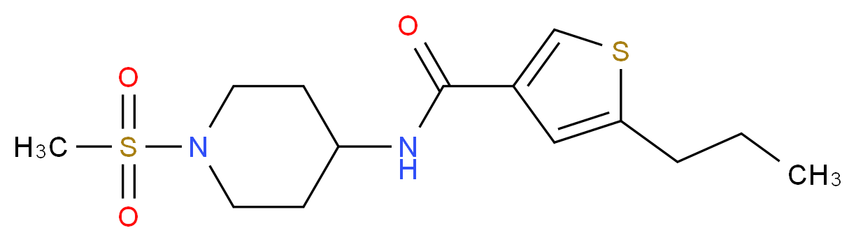 N-[1-(methylsulfonyl)piperidin-4-yl]-5-propylthiophene-3-carboxamide_Molecular_structure_CAS_)